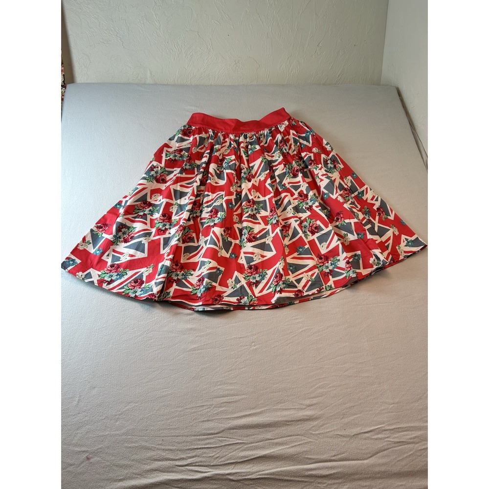 NEW Disney Parks Epcot United Kingdom Dress Shop Skirt Women's Medium UK Flag